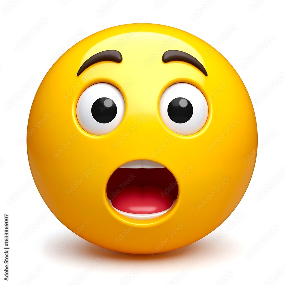 Fototapeta premium Surprised emoticon