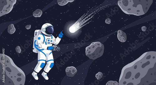 Astronaut Captures Comet Photo In Asteroid Field Deep Space Adventure