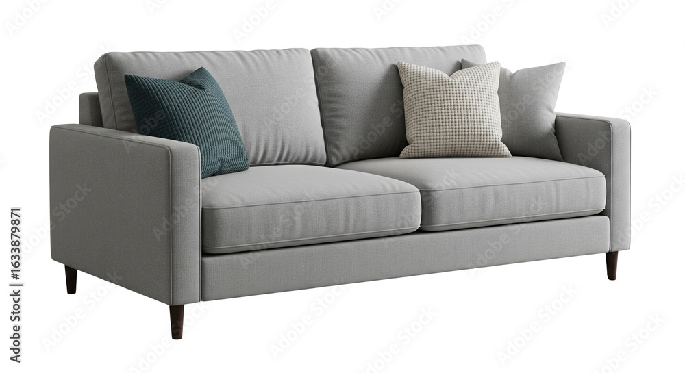 Fototapeta premium Comfortable sofa on transparent background png