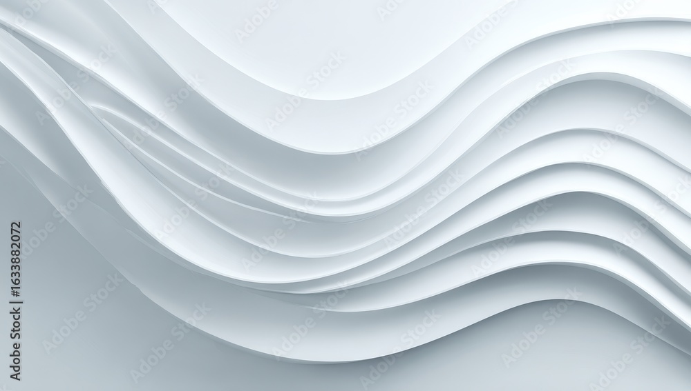 Fototapeta premium Abstract white wavy forms