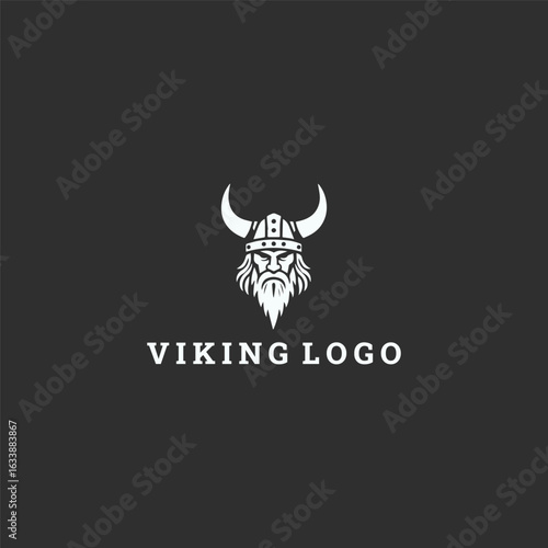 Viking logo vector icon illustration