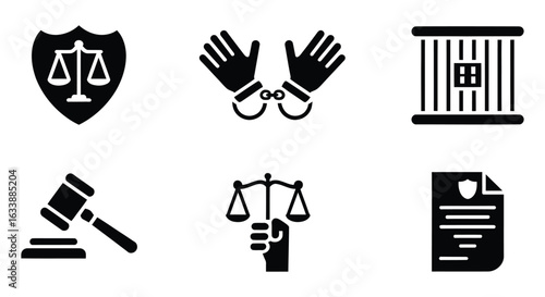 Justice legal law symbols shield