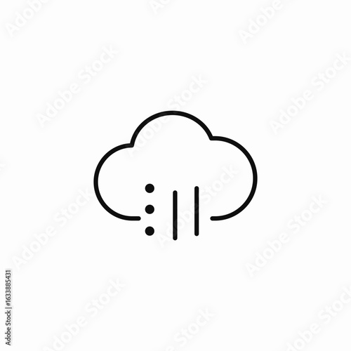 rain and drizzle icon sign vector