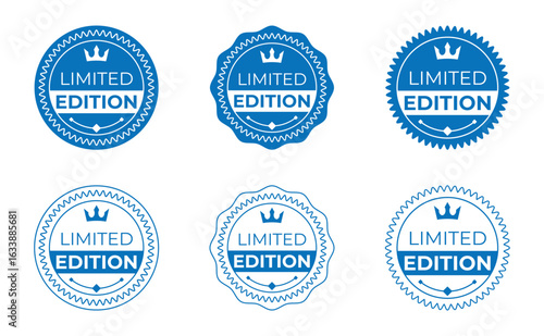 Limited Edition Blue Badges, Exclusive Product Seals, and Royal Crown Icons