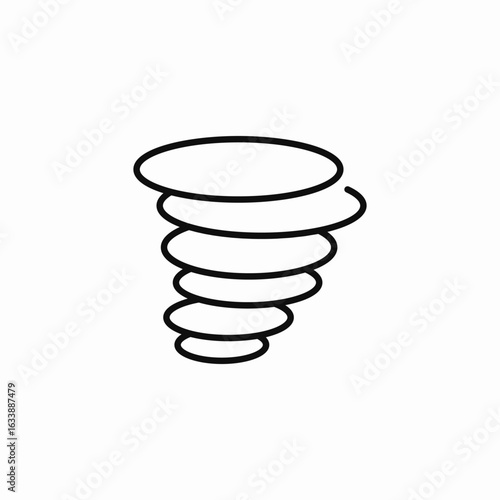 swirling vortex wind icon sign vector