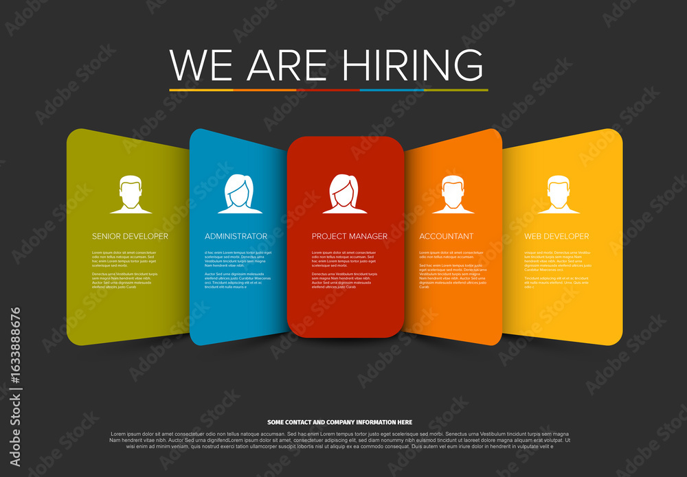 We Are Hiring Job Opening Positions Dark Design Template with Position ...