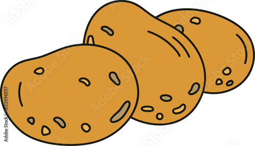 vector illustration of potatoes 