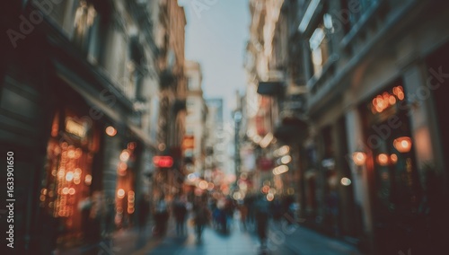 Wallpaper Mural Blurry city street scene (1) Torontodigital.ca