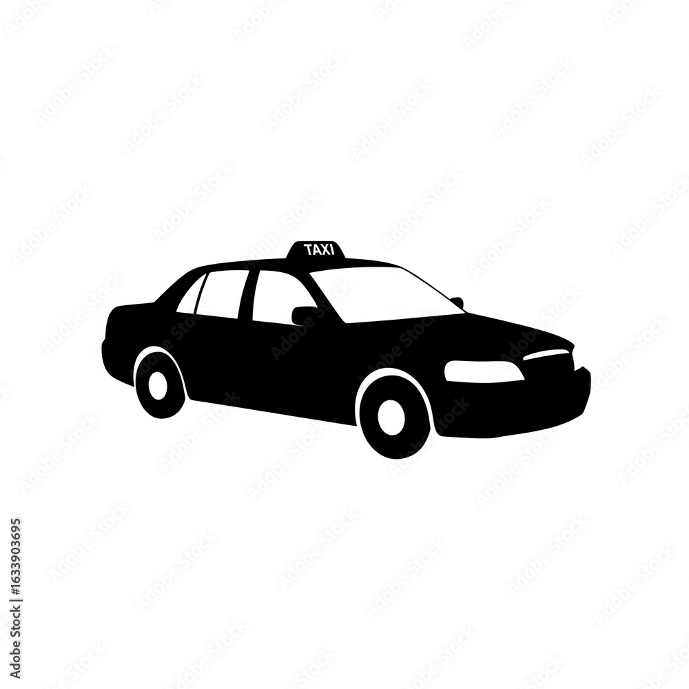 Fototapeta premium taxi vector in siluet 
