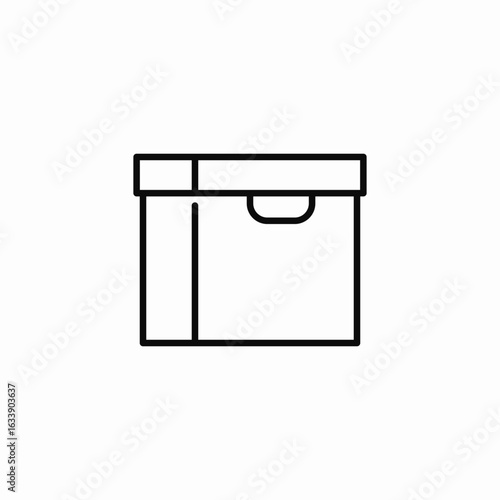 file storage box icon sign vector