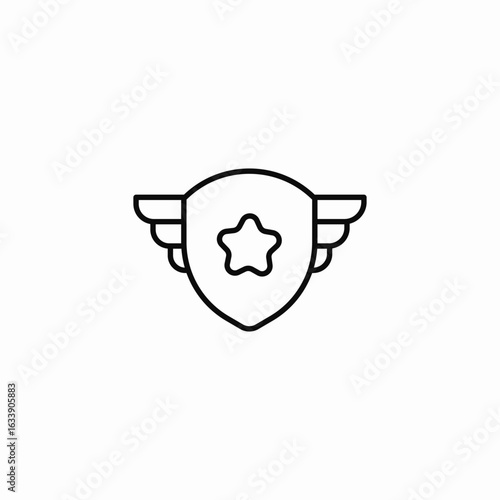 police badge star icon sign vector