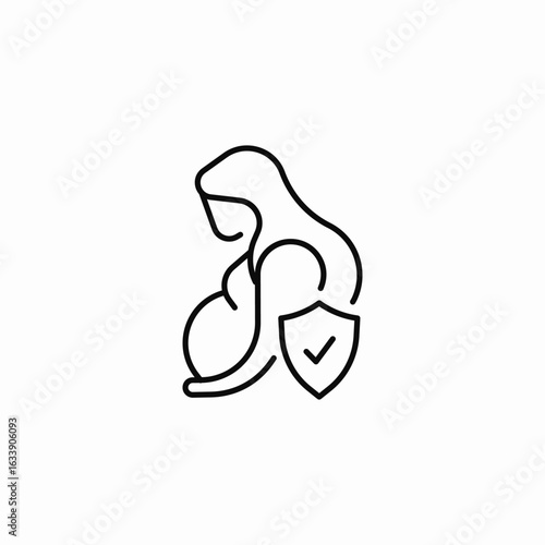 pregnancy safety protection icon sign vector