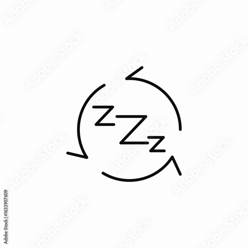 sleep cycle icon icon sign vector