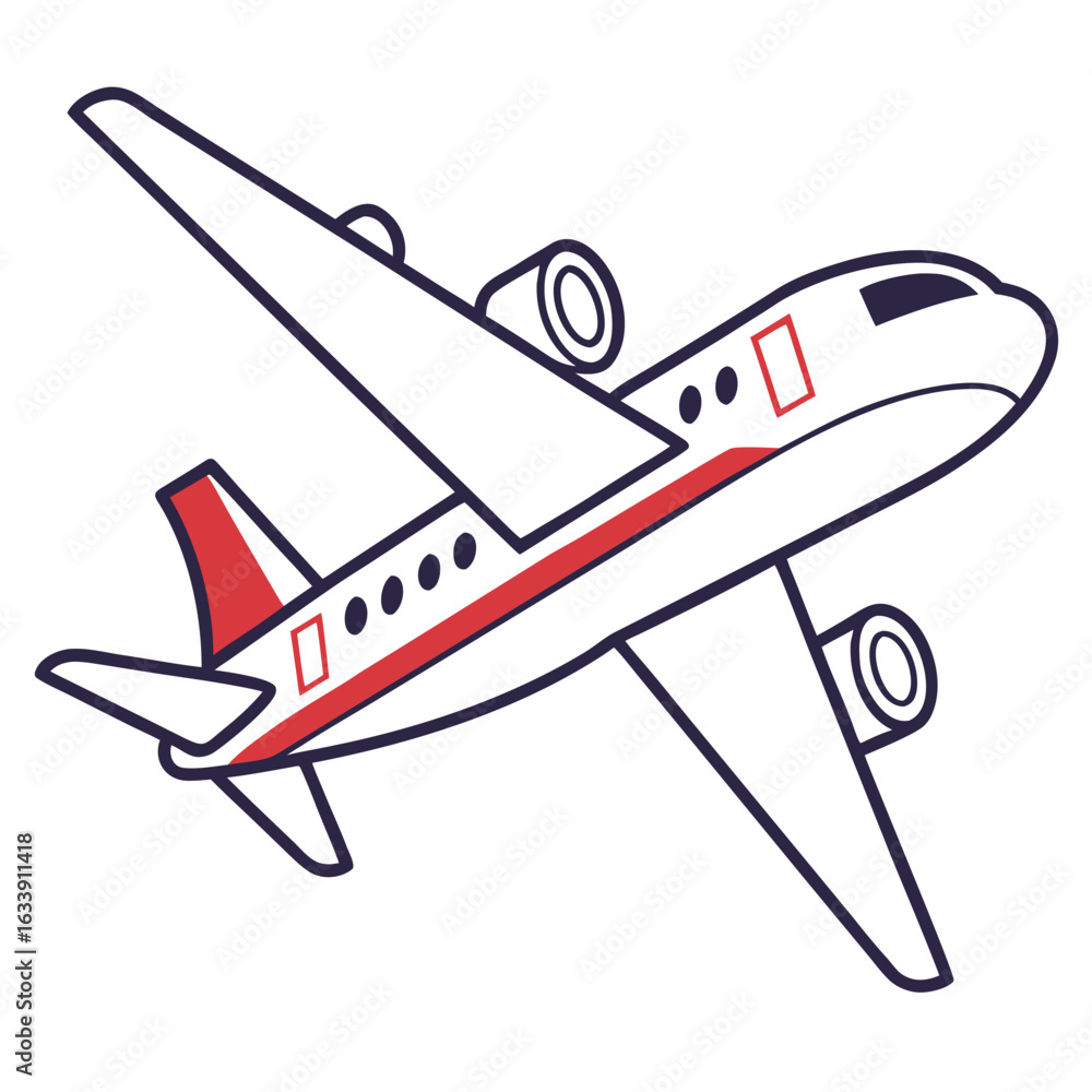 Fototapeta premium airplane isolated on white
