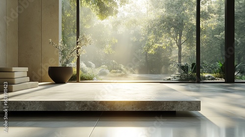 A contemporary podium with clean lines and a neutral design