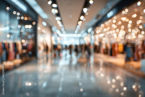 Wallpaper Mural Blurry view of a bustling shopping mall Torontodigital.ca