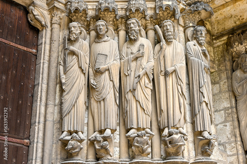 Chartres Cathedral, Notre-Dame de Chartres, Eure-et-Loir, France, classified as a UNESCO heritage