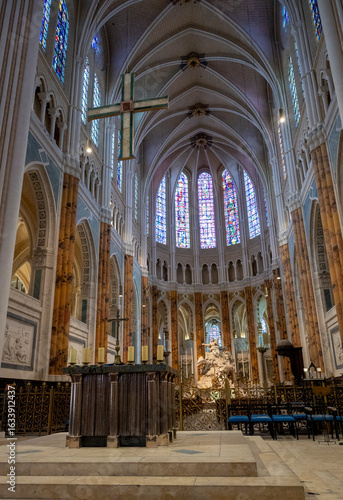 Chartres Cathedral, Notre-Dame de Chartres, Eure-et-Loir, France, classified as a UNESCO heritage