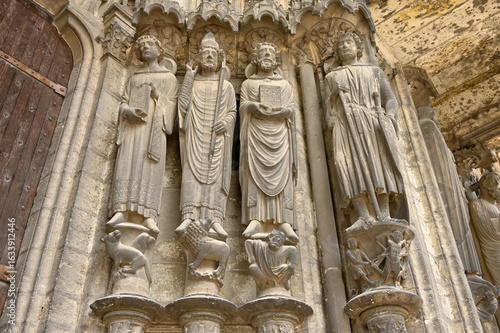 Chartres Cathedral, Notre-Dame de Chartres, Eure-et-Loir, France, classified as a UNESCO heritage