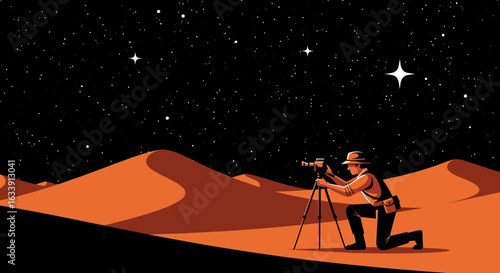 Photographing The Cosmos Starry Night Desert Scene Adventure Under The Stars