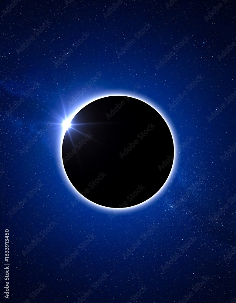 Obraz premium Solar eclipse in space