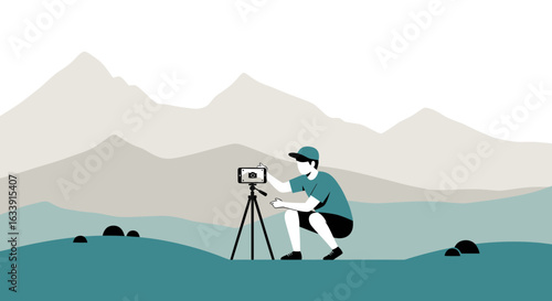 Remote Content Creator Captures Mountain Scenery With Mobile Phone Technology