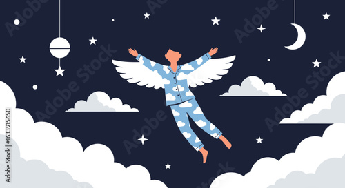 Soaring In Dreamland A Conceptual Illustration Of Freedom And Imagination