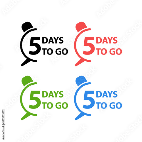 Modern 5 Days to Go Countdown Template for Product Launch or Event