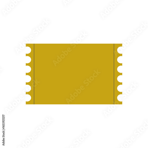 Blank Ticket Icon Vector for Events, Coupons or UI Designs