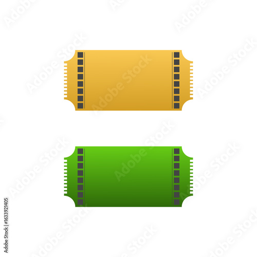 Cinema Ticket Vector Icon – Vintage Style Admit One Template