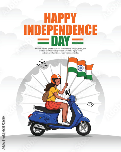 Happy Independence Day Celebrated on 15 August Swatantra Diwas Azad Bharat Sanatan Bharat Patriotic Social Media Post