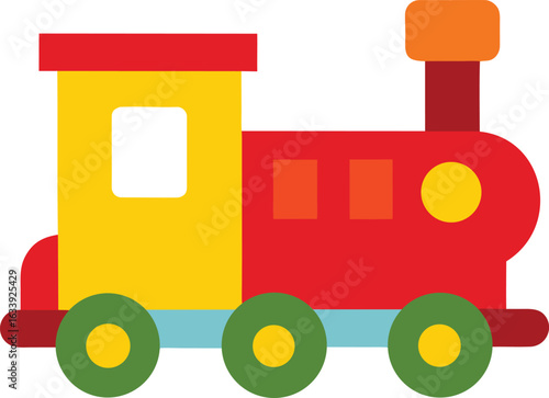 The cartoon illustration shows an orange garbage truck, a green ambulance, a red bus, and a blue car, all a part of a set of transport vehicles