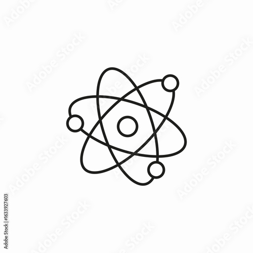 atomic model structure icon sign vector