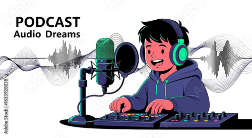 Young Creator Launches Podcast Hosting Own Show From Home Studio Setup