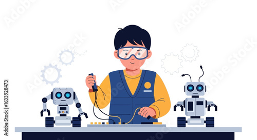 Young Engineer Builds Robots In His Laboratory, Experimenting With Future Technology