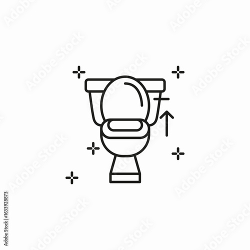cleaning a toilet icon sign vector