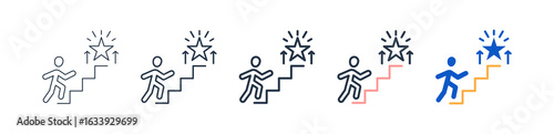 Self Improvement different style icons set vector illustration. 