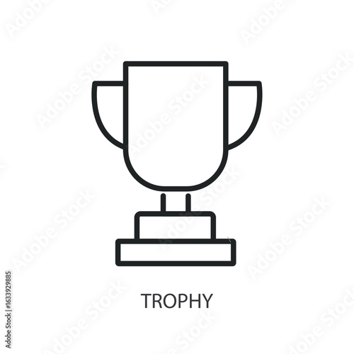 Trophy thin line vector icons.