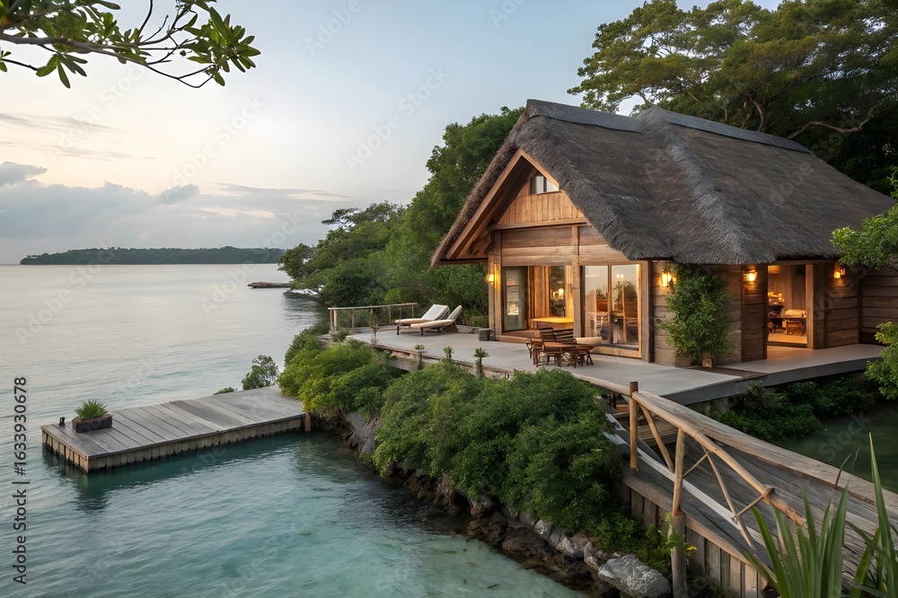 Obraz premium cottage on island