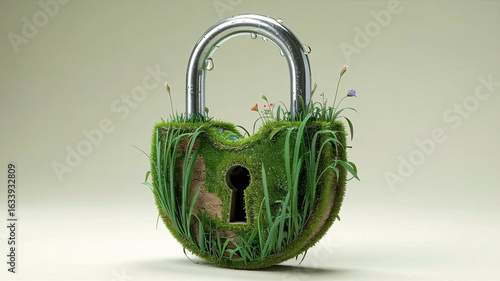 Secure your future with green solutions innovative eco friendly padlock protecting environment and sustainability