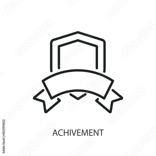 Achievement thin line vector icons.