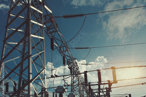 Energy of the future. Electricity grid for clean energy.