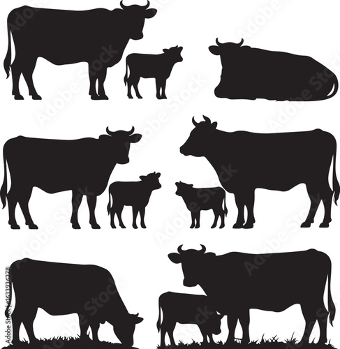 Cow Silhouette Vector | Farm Animal Clipart

Dairy Cow Silhouette | Rustic Farm Design

Standing Cow Silhouette | Livestock Animal Art

Black Cow Silhouette | Cattle Vector Illustration

Cow Outline S