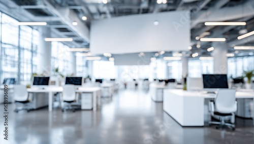 Wallpaper Mural Blurred modern office interior (5) Torontodigital.ca