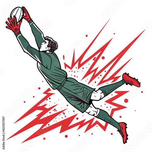 "Dynamic Soccer and Football Illustrations of Players, Referees, and Game Actions"