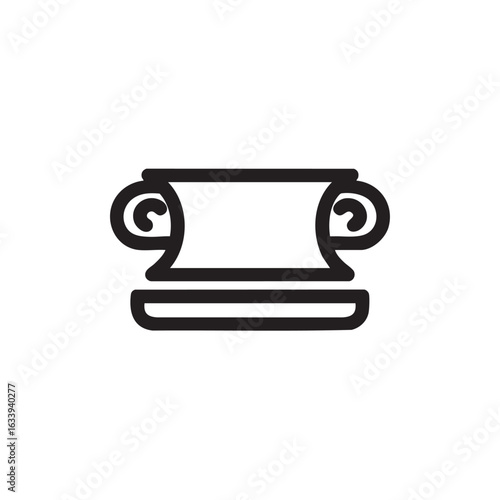 An icon of a classical column capital.