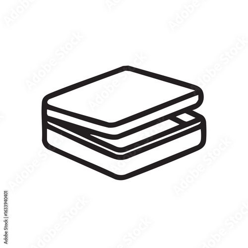 Wallpaper Mural  A simple line drawing of an open storage box. Torontodigital.ca