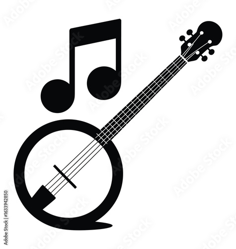 Banjo musical notes instrument string