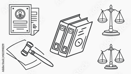 law and justice of a set of icons