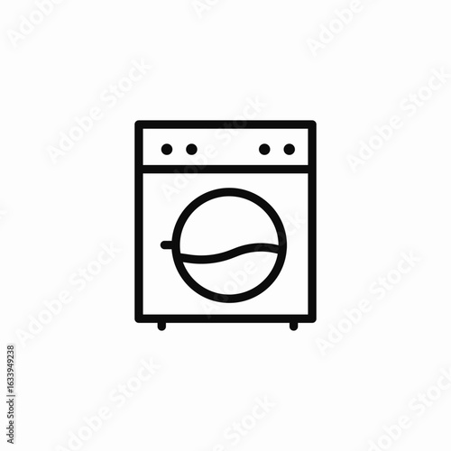 washing machine appliance icon sign vector